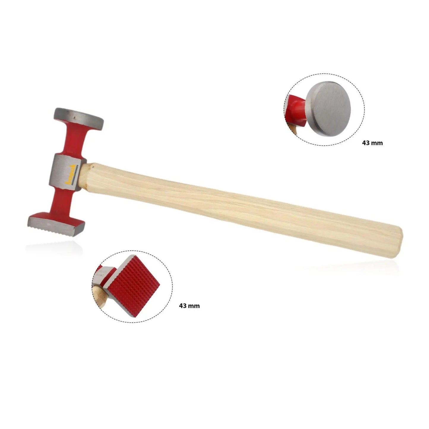 Professional Body Hammer – Smooth Round & Checkered Square Face