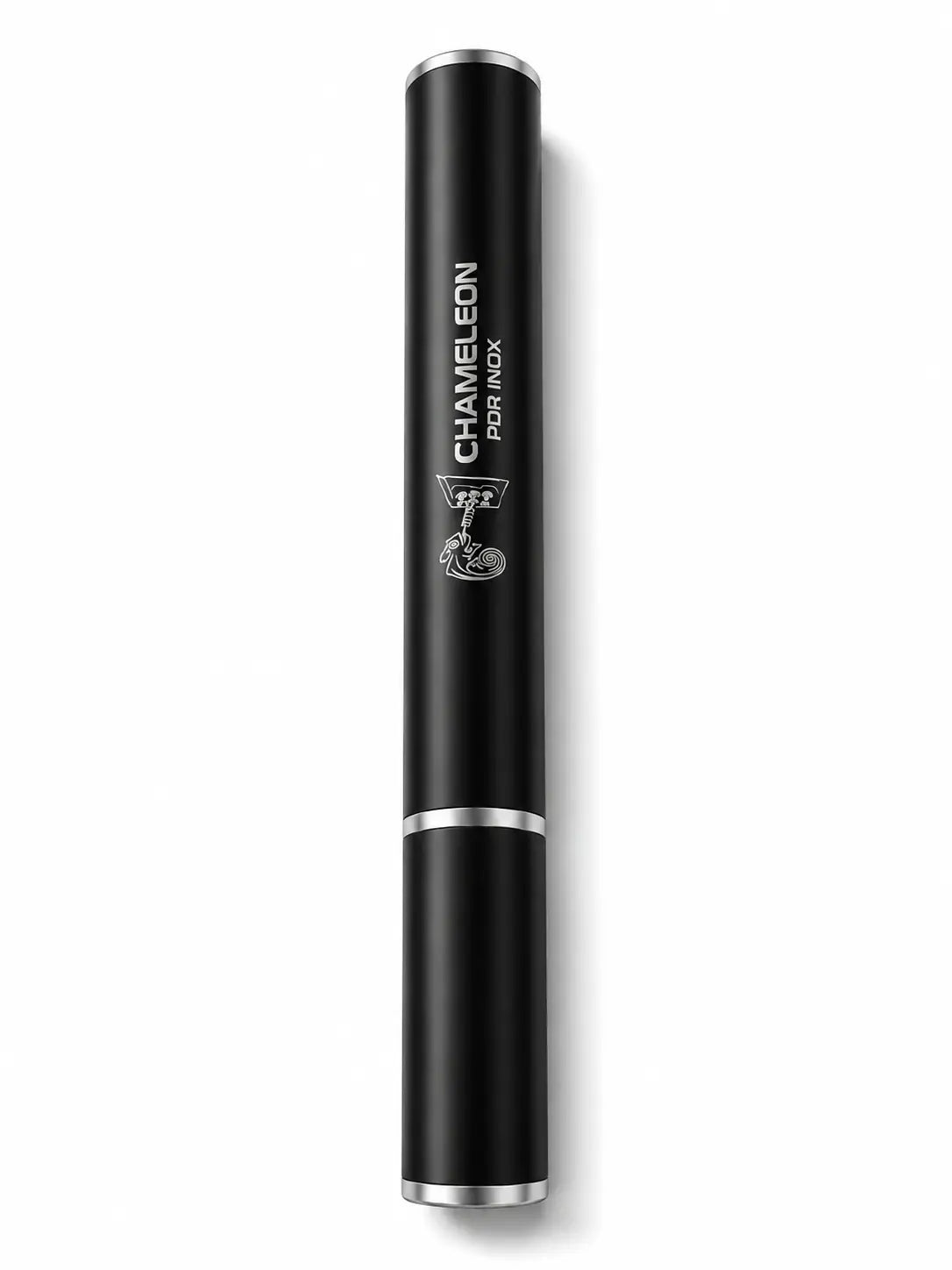 Heavy-duty stainless steel tip adapter on the Chameleon PDR long blending bar for hot and cold glue dent pulling.
