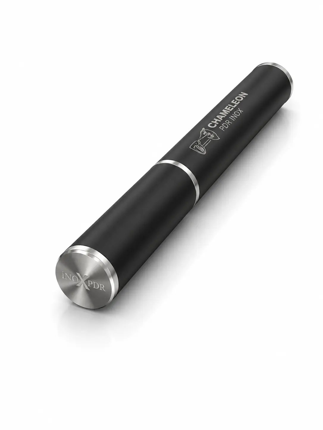 Four interchangeable color-coded caps with varying hardness for the Chameleon PDR INOX blending rod system.