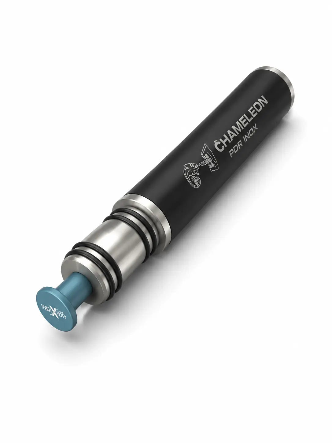 Four multi-hardness color-coded caps for the Chameleon PDR Omnia dual blending rod repair system.
