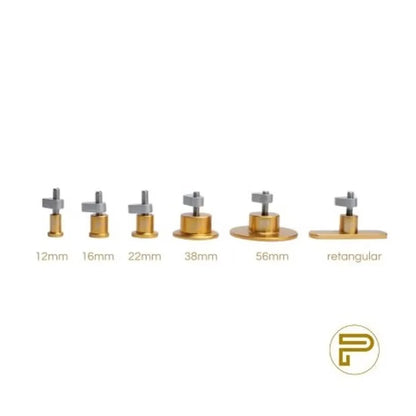 Pillon 6-piece aluminum cold glue tab set by PDR INOX