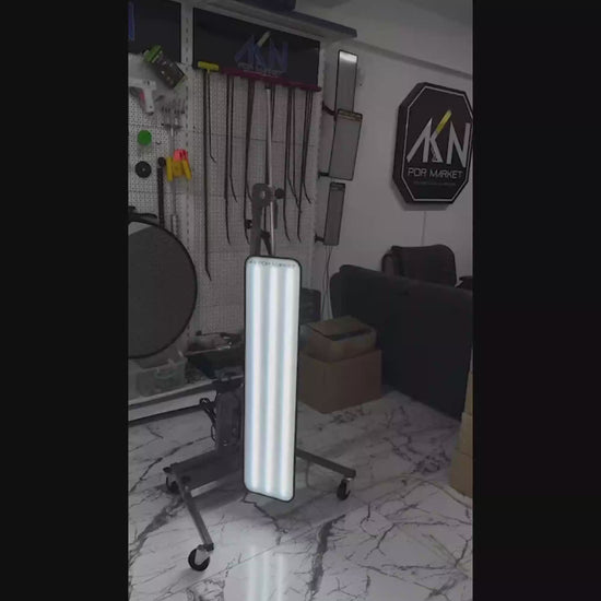 Stand-mounted 9-LED PDR inspection light in use