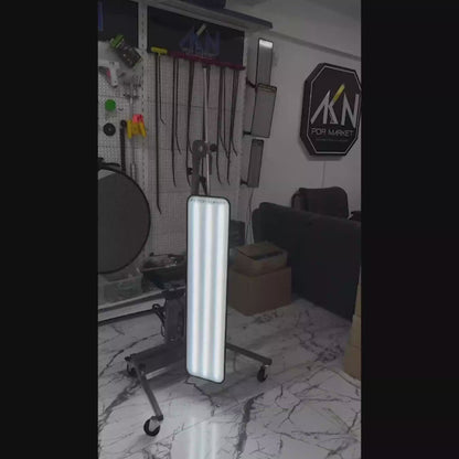 Stand-mounted 9-LED PDR inspection light in use