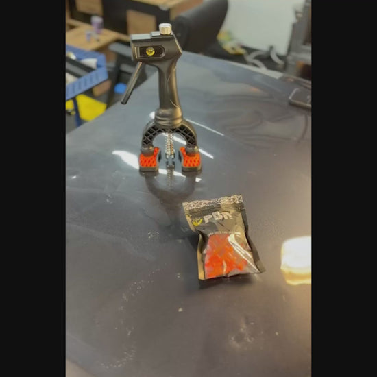 PDR INOX transparent glue tab showing hot glue spread