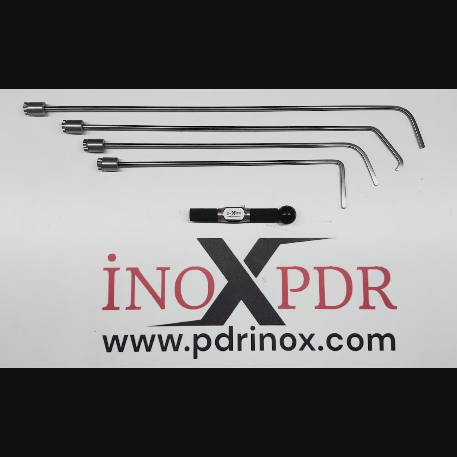 Full 4-piece layout of the Madrid Edition rotatable rod set
