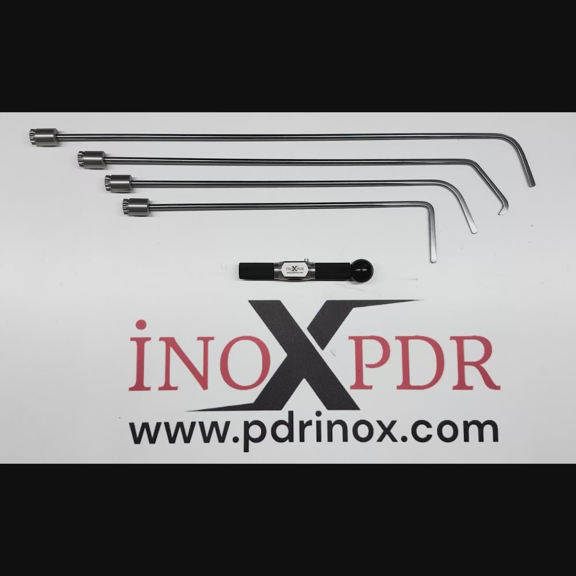 Full 4-piece layout of the Madrid Edition rotatable rod set