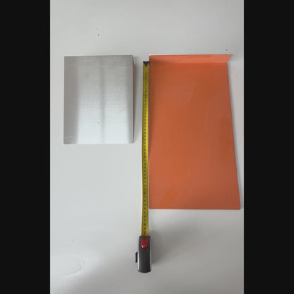 Dimensions and material details of the aluminum PDR window shield