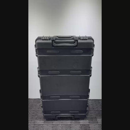 Exterior profile view of the durable black PDR tool case