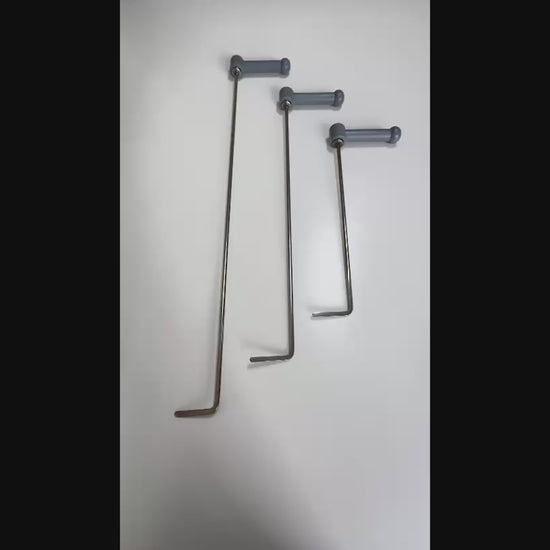 Adjustable ratchet handle for Kaunas series rods close-up