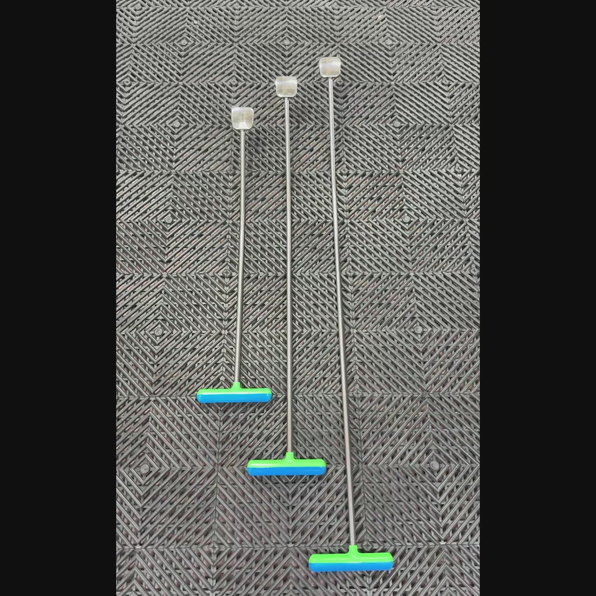 Monza Edition 3-Piece 155° Curved Textured Square Head PDR Rod Set with T-Handles (10mm)