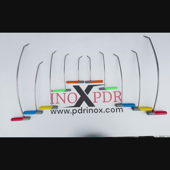 Full 10-piece layout of the single bend PDR tool set