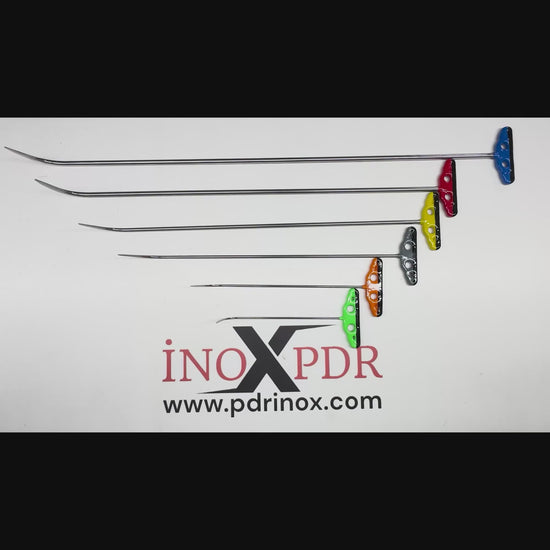 Complete 6-piece layout of the single bend PDR tool set
