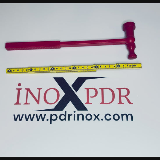 PDR technician using the Model 6 plastic face hammer