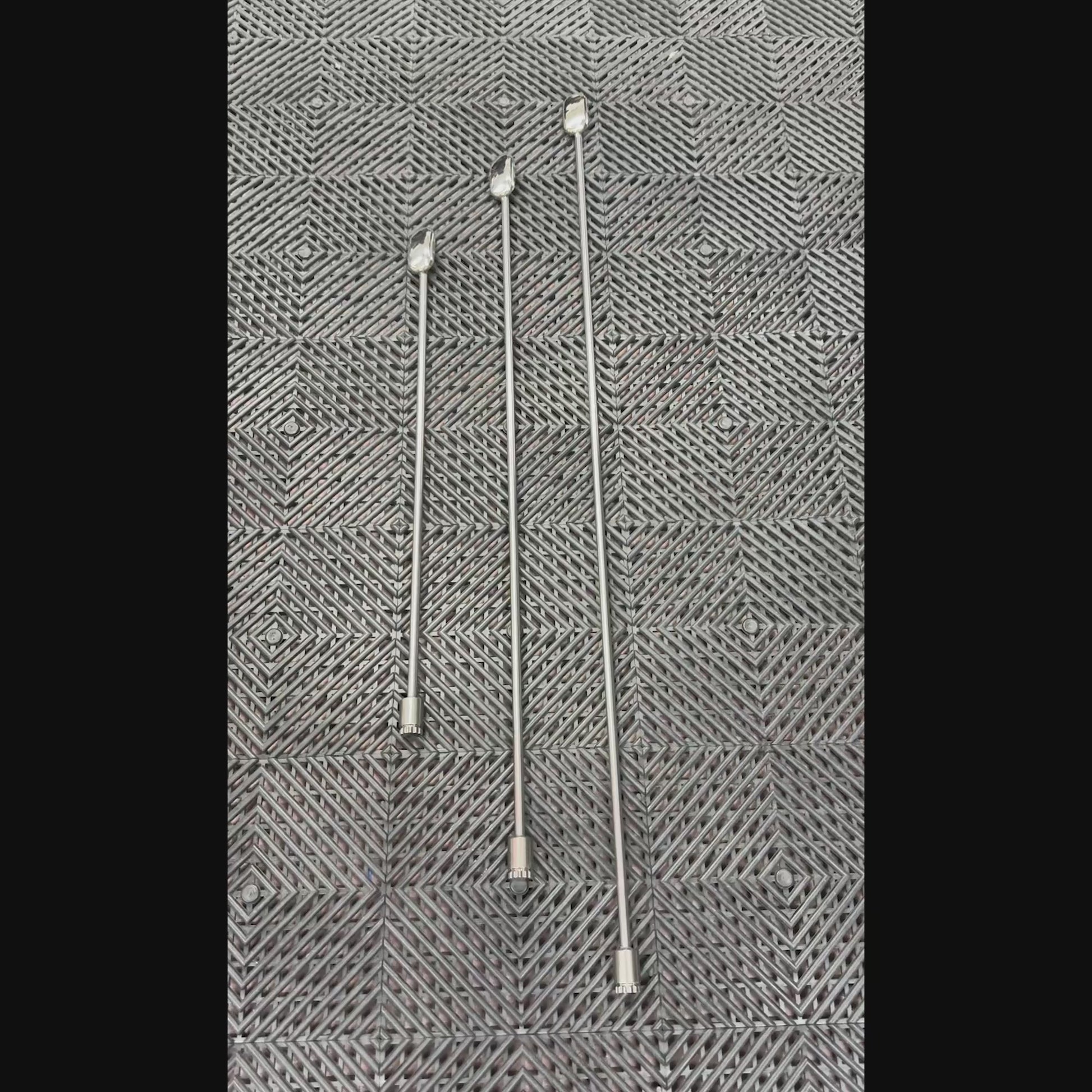 Trieste Edition 3-Piece Straight Vertical Wide Oval Head PDR Rod Set (10mm)