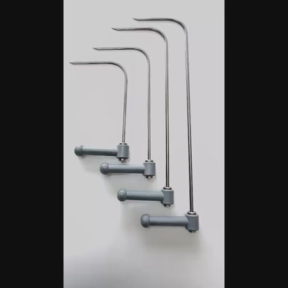 Ergonomic ratchet indexing handle on Ronda series rods