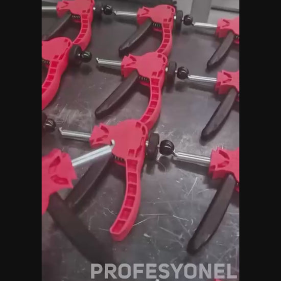Close-up of the correction tool reshaping an automotive plug hole