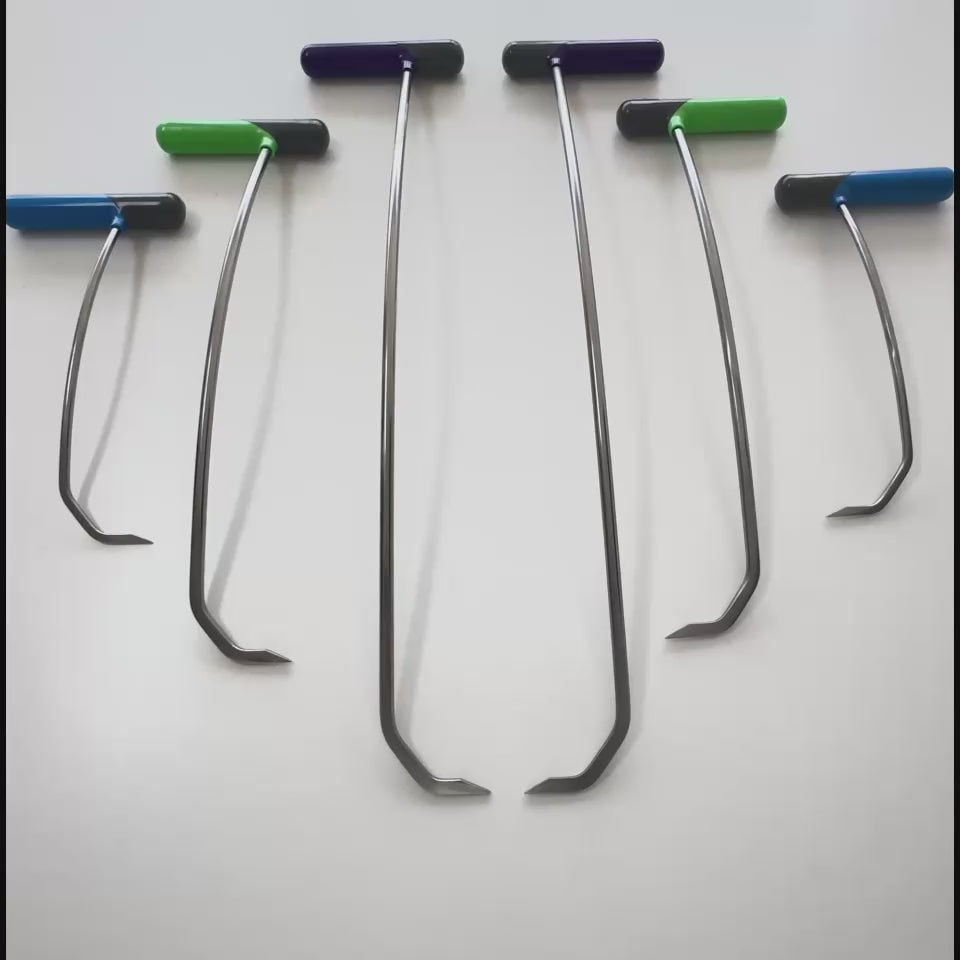 Full 6-piece layout of the double bend PDR tool set
