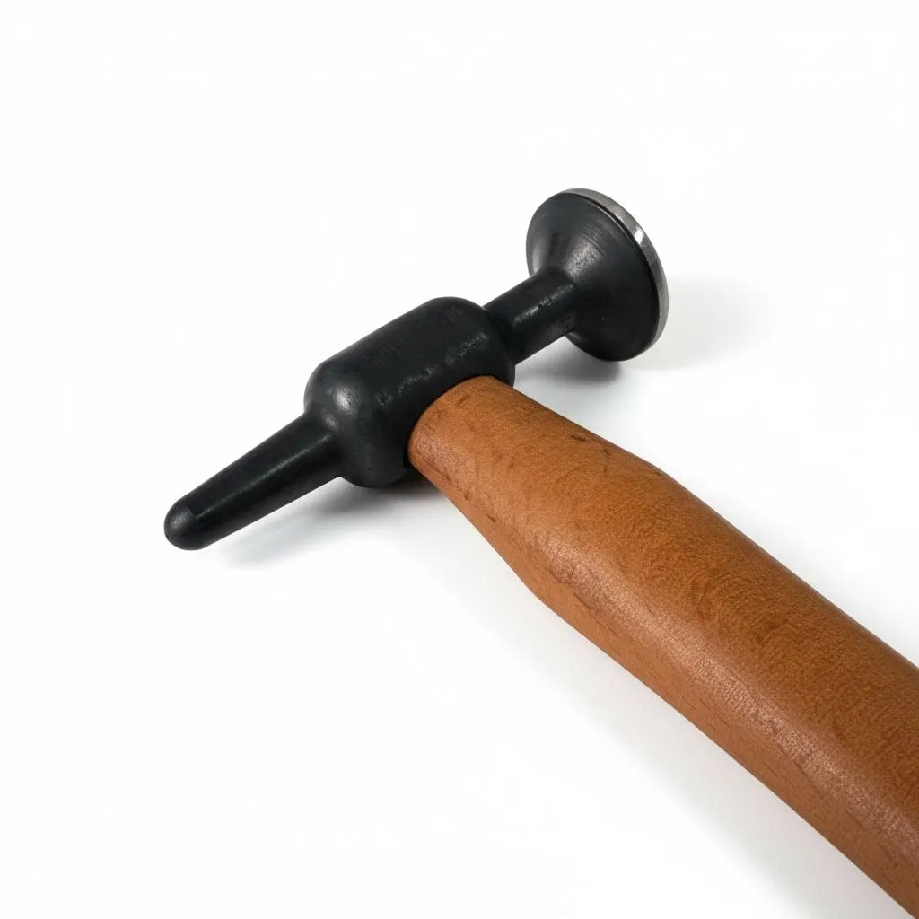 PDR INOX Model 6 steel blending hammer with wooden handle