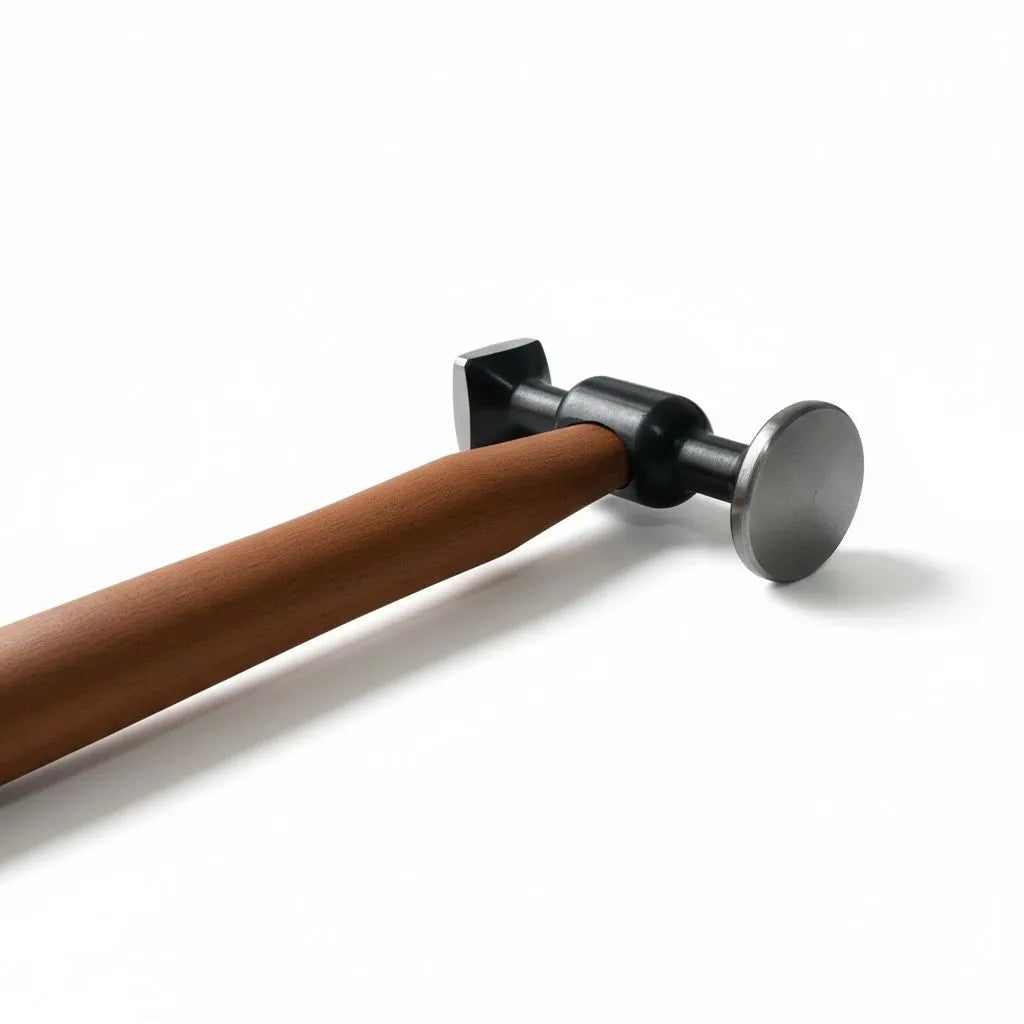Flat striking face of the Model 8 steel panel hammer